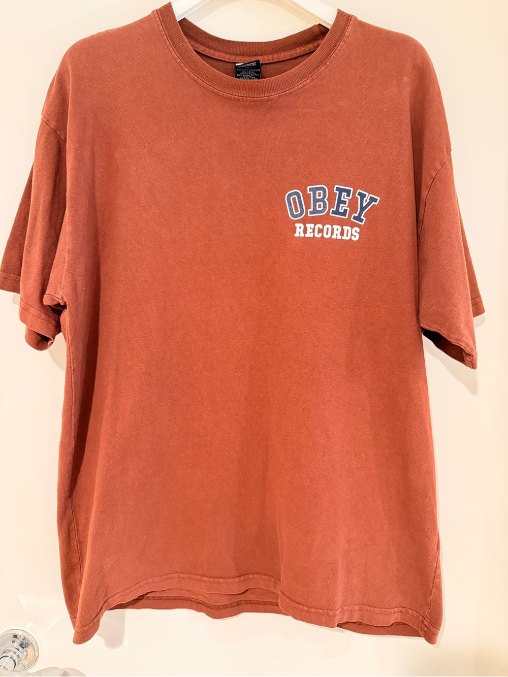 Obey Brown Chest Logo Short Sleeve Tee